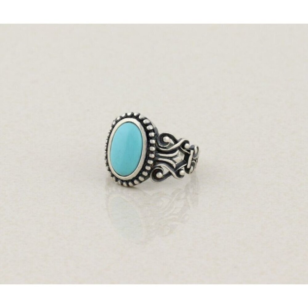 Sterling Silver Turquoise Ring Size 6 1/2 Vintage Avon - Picture 5 of 9